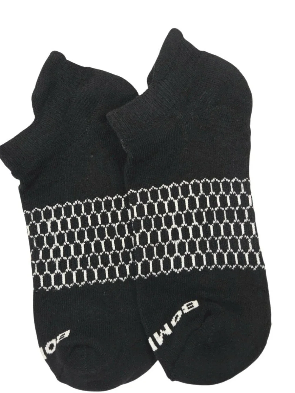 Bombas Medium Ankle Socks Black & White 5 Pair BNWT Unisex Honeycomb Arch Suppor